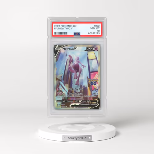 2022 Pokémon Go #072 Mewtwo V - Holo Full Art (PSA 10 GEM MINT)