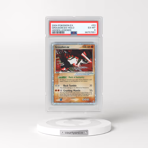 2004 Pokémon EX Hidden Legends #93 Groudon EX - Holo Holo (PSA 6 EX-MT)