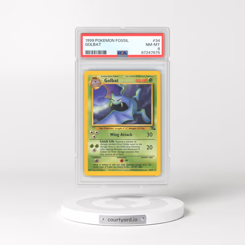 1999 Fossil #34 Golbat (PSA 8 NM-MT)