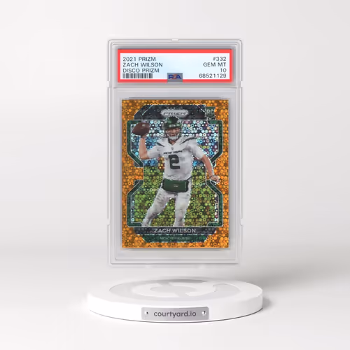 2021 Panini Prizm #332 Zach Wilson - Disco Prizm (PSA 10 GEM MINT)