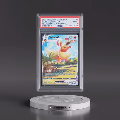 2021 Pokémon Swsh Black Star Promo #180 Flareon Vmax - Full Art Flareon Vmax Premium Collection (PSA