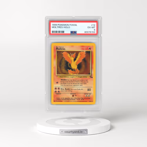 1999 Pokémon Fossil #12 Moltres - Holo (PSA 6 EX-MT)