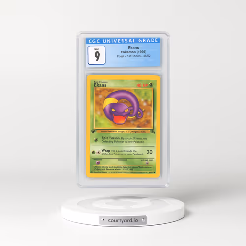 1999 Fossil #46 Ekans - 1st Edition (CGC 9 MINT)