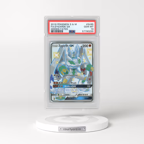 2019 Pokémon Sun & Moon Hidden Fates #SV65 Zygarde GX - Holo Full Art (PSA 10 GEM MINT)