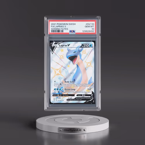 2021 Pokémon Sword & Shield Shining Fates #SV110 Lapras V - Holo Full Art (PSA 10 GEM MINT)