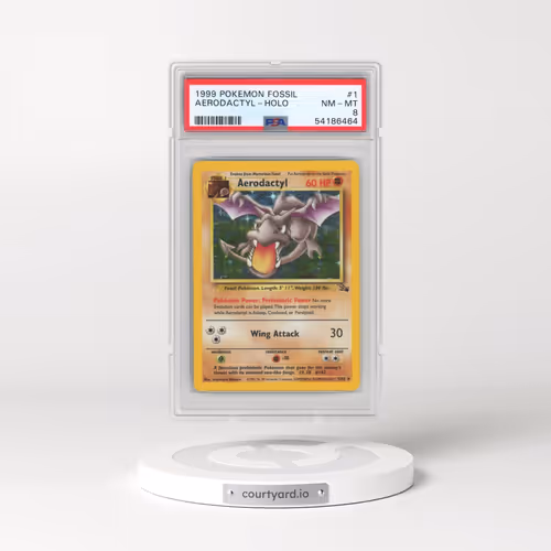 1999 Pokémon Fossil #1 Aerodactyl - Holo (PSA 8 NM-MT)