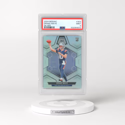 2024 Panini Mosaic #303 Drake Maye - Silver (PSA 9 MINT)