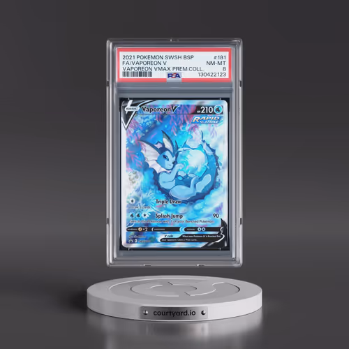 2021 Pokémon Swsh Black Star Promo #181 Vaporeon V - Holo Full Art Vaporeon Vmax Premium Collection