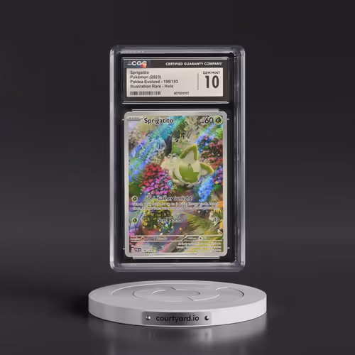 2023 Paldea Evolved - PAL EN #196/193 Sprigatito - Illustration Rare Holo (CGC 10 GEM MINT)