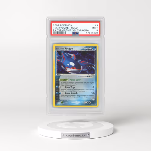2004 Pokémon EX Team Magma VS Team Aqua #3 Team Aqua's Kyogre - Holo (PSA 9 MINT)