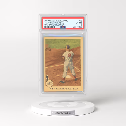1959 Fleer Ted Williams #76 Ted's Remarkable - "On Base" Record (PSA 6 EX-MT)