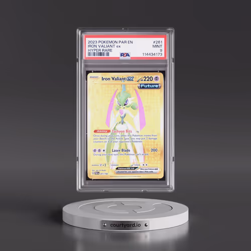 2023 Pokémon Par EN-Paradox Rift #261 Iron Valiant EX - Holo Hyper Rare (PSA 9 MINT)