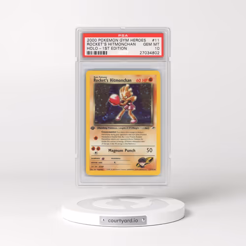 2000 Pokémon Gym Heroes #11 Rocket's Hitmonchan - 1st Edition Holo (PSA 10 GEM MINT)