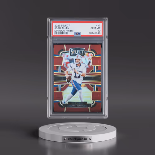 2023 Panini Select #13 Josh Allen - Maroon Prizm (PSA 10 GEM MINT)