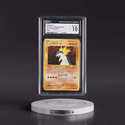 1999 Neo Premium File Typhlosion - No Rarity - Holo (CGC 10 GEM MINT)
