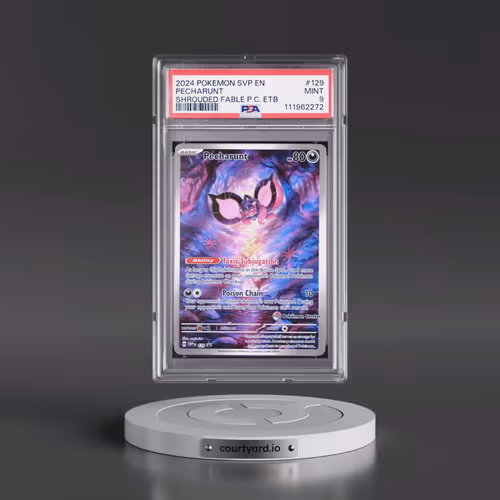 2024 Pokémon Svp EN-SV Black Star Promo #129 Pecharunt - Shrouded Fable Pokemon Center Elite Trainer