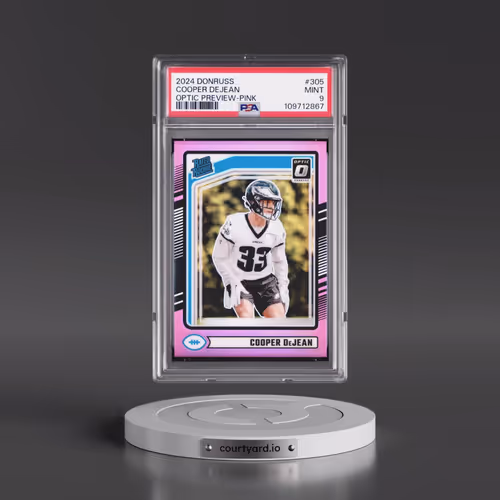 2024 Panini Donruss #305 Cooper Dejean - Optic Preview-Pink (PSA 9 MINT)