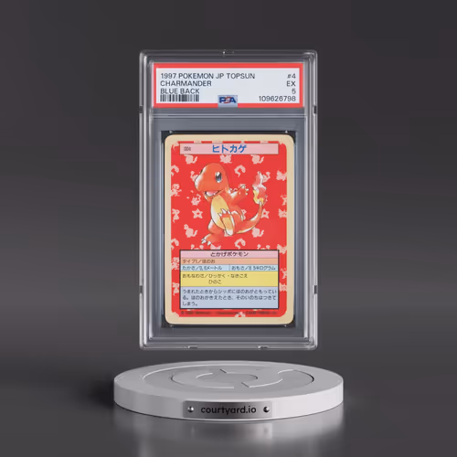1997 Pokémon Topsun #4 Charmander - Blue Back (PSA 5 EX)