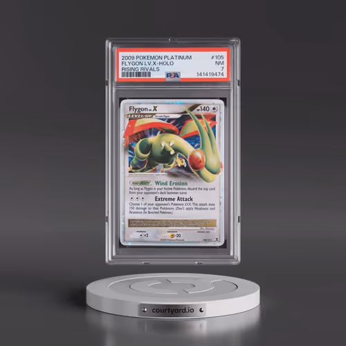 2009 Pokémon Platinum Rising Rivals #105 Flygon LV.X - Holo (PSA 7 NM)