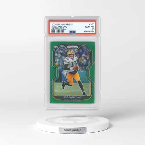 2020 Panini Prizm #363 Jordan Love - Green Prizm (PSA 10 GEM MINT)