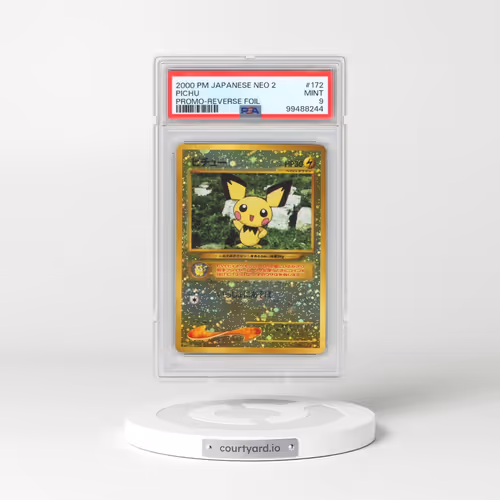 2000 Pokémon Neo 2 Promo #172 Pichu - Reverse Foil (PSA 9 MINT)