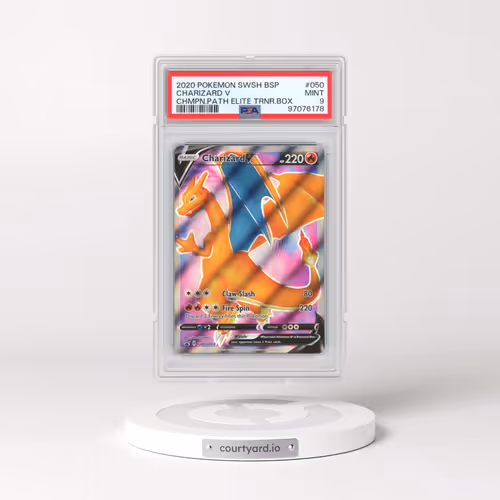 2020 Pokémon Swsh Black Star Promo #050 Charizard V - Holo Champion's Path Elite Trainer Box (PSA 9