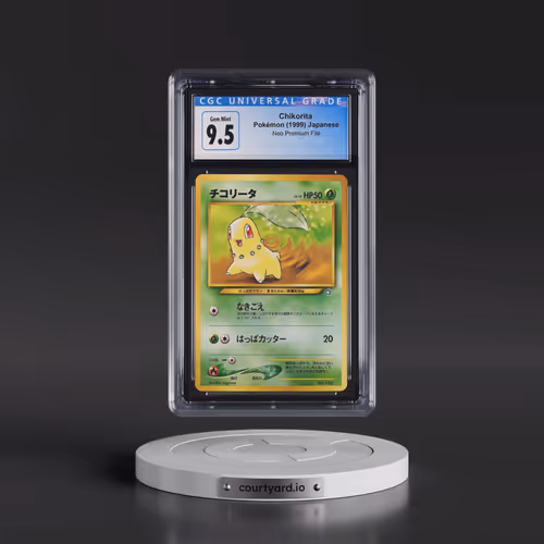 1999 Neo Premium File Chikorita - No Rarity (CGC 10 GEM MINT)