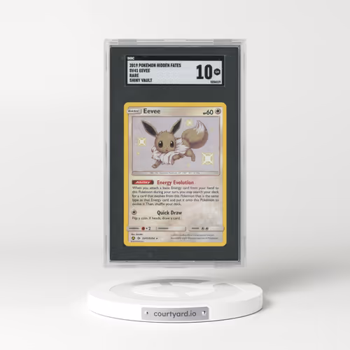 2019 Pokémon Hidden Fates #SV41 Eevee - Rare Shiny Vault (SGC 10 GEM MINT)