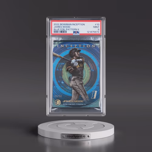 2022 Bowman Inception #10 James Wood - Blue Foil Pattern II (PSA 9 MINT)