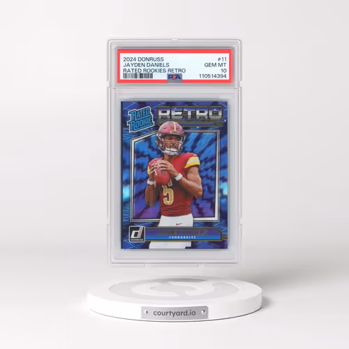 2024 Panini Donruss Rated Rookies Retro #11 Jayden Daniels (PSA 10 GEM MINT)