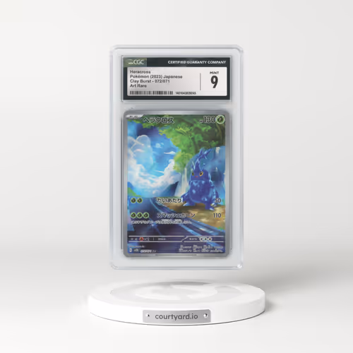 2023 Clay Burst #072/071 Heracross - Art Rare (CGC 9 MINT)