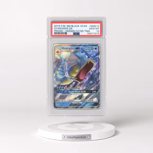 2019 Pokémon SM Black Star Promo #SM212 Gyarados GX - Holo Hidden Fates Tins (PSA 10 GEM MINT)