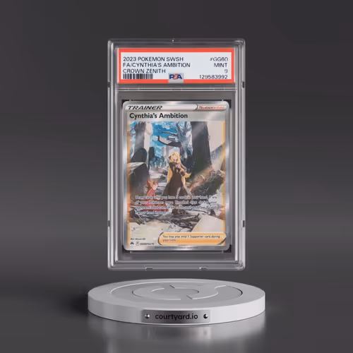2023 Pokémon Sword and Shield Crown Zenith #GG60 Cynthia's Ambition - Full Art (PSA 9 MINT)