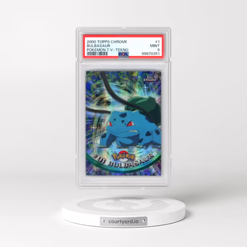 2000 Topps Chrome Pokémon T.V. #1 Bulbasaur - Tekno (PSA 9 MINT)