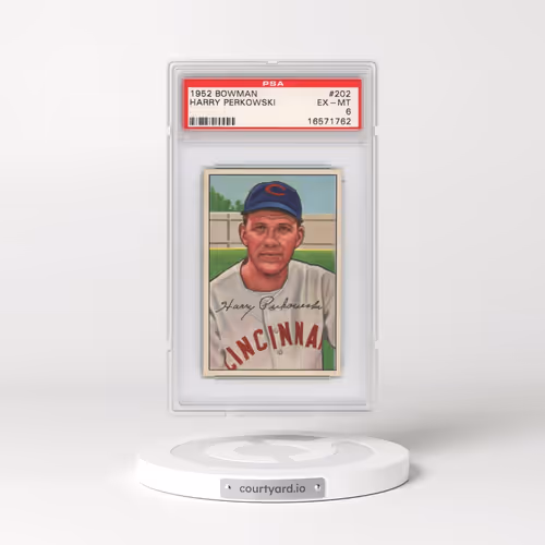 1952 Bowman #202 Harry Perkowski (PSA 6 EX-MT)