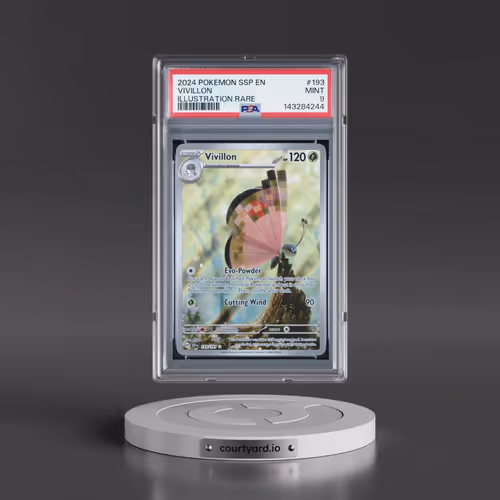 2024 Pokémon Ssp EN-Surging Sparks #193 Vivillon - Illustration Rare (PSA 9 MINT)