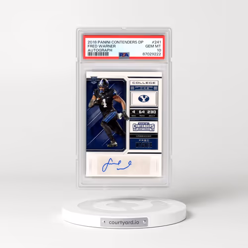 2018 Panini Contenders Draft Picks #241 Fred Warner - Autograph (PSA 10 GEM MINT)