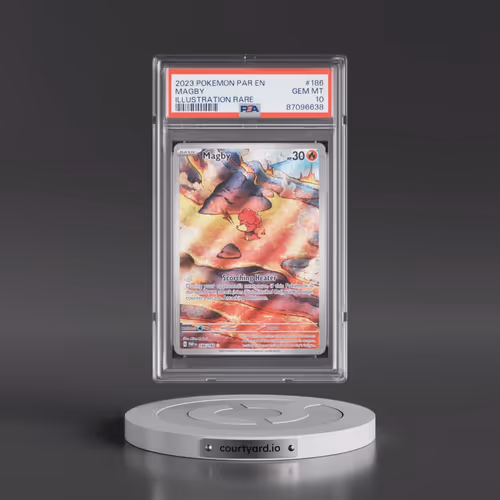 2023 Pokémon Par EN-Paradox Rift #186 Magby - Illustration Rare (PSA 10 GEM MINT)