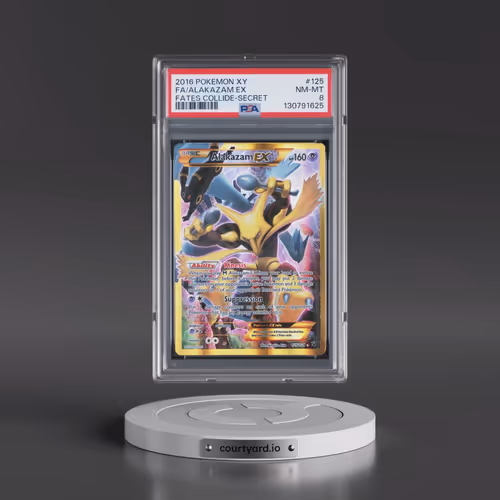 2016 Pokémon XY Fates Collide #125 Alakazam EX - Holo Full Art Secret (PSA 8 NM-MT)