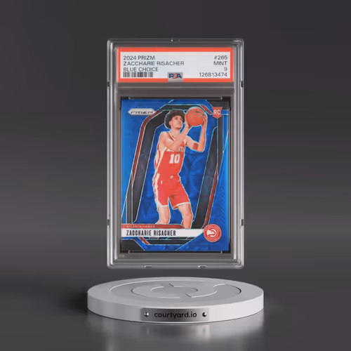 2024 Panini Prizm #265 Zaccharie Risacher - Blue Choice (PSA 9 MINT)