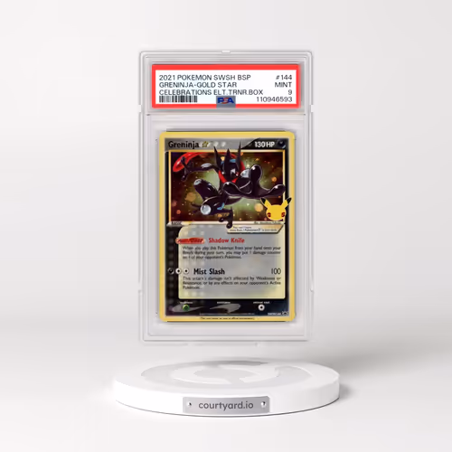2021 Pokémon Swsh Black Star Promo #144 Greninja-Gold Star - Celebrations Elite Trainer Box (PSA 9 M