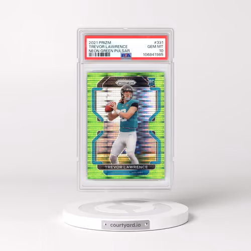 2021 Panini Prizm #331 Trevor Lawrence - Neon Green Pulsar (PSA 10 GEM MINT)