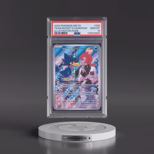 2025 Pokémon Dri EN-Destined Rivals #200 Team Rocket's Murkrow - Illustration Rare (PSA 10 GEM MINT)