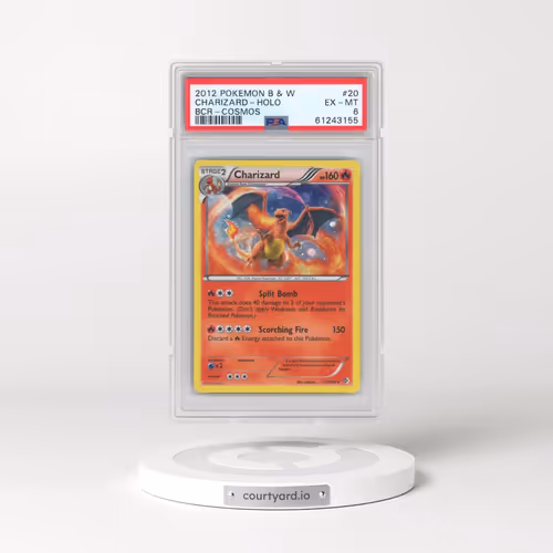 2012 Pokémon Black & White Boundaries Crossed #20 Charizard - Holo Cosmos (PSA 6 EX-MT)
