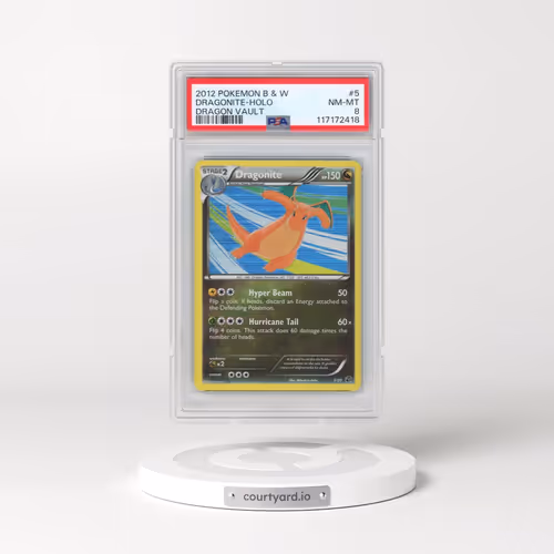 2012 Pokémon Black & White Dragon Vault #5 Dragonite - Holo (PSA 8 NM-MT)