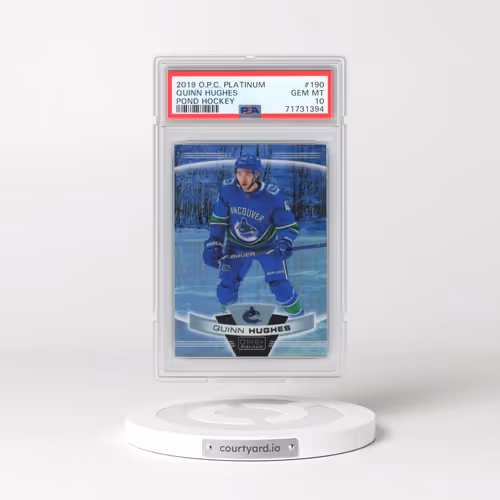 2019 O-Pee-Chee Platinum #190 Quinn Hughes - Pond Hockey (PSA 10 GEM MINT)