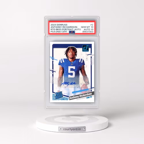 2023 Panini Donruss Rated Rookies Portrait #2 Anthony Richardson - Autograph (PSA 10 GEM MINT)