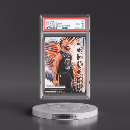 2023 Panini Prizm Fractal #1 Stephen Curry - Silver Prizm (PSA 10 GEM MINT)