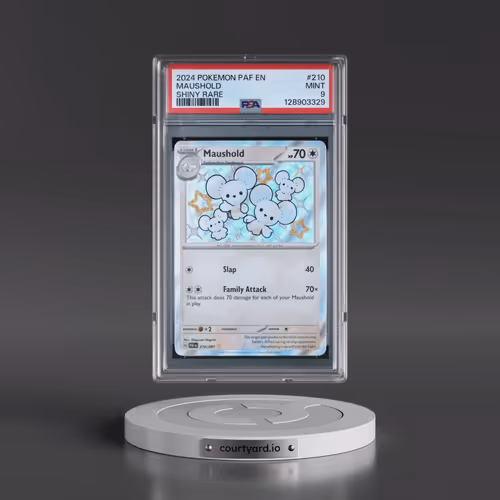 2024 Pokémon Paf EN-Paldean Fates #210 Maushold - Shiny Rare (PSA 9 MINT)