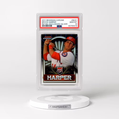 2011 Bowman Chrome Bryce Harper Retail Exclusives #BCE1 Bryce Harper - Silver (PSA 10 GEM MINT)